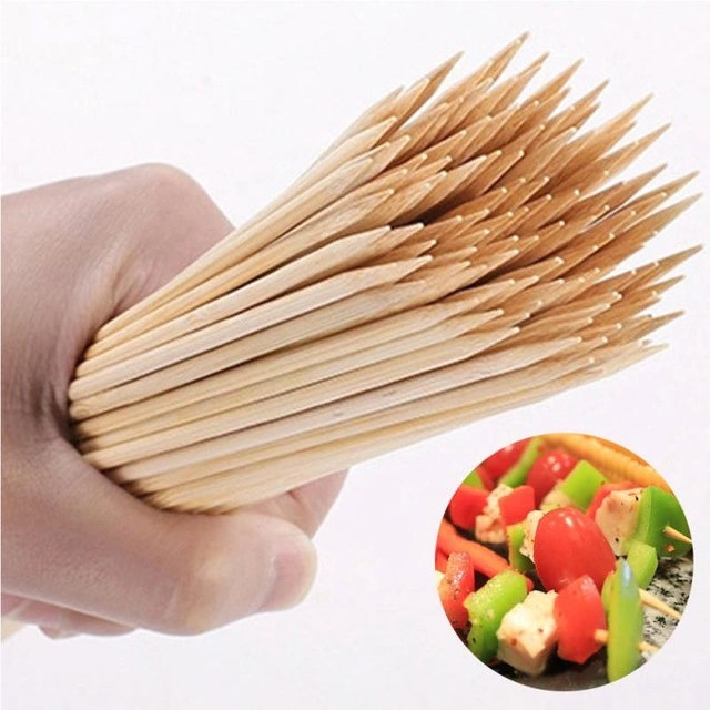 Bamboo Paddle Picks, Skewers - 4.5 Inches, 5 Packs of 100 Per Pack, for Appetizers and Cocktails