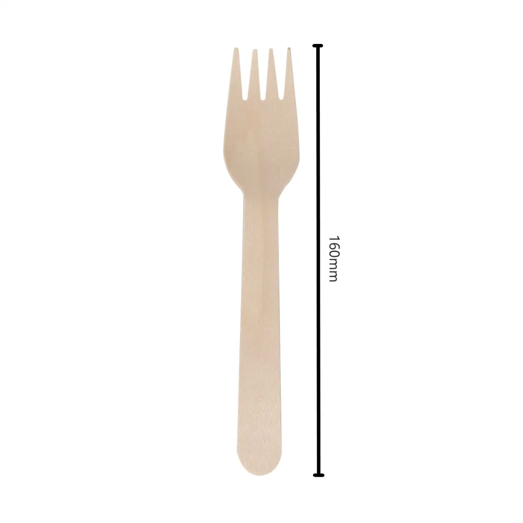 Wholesale Restaurant Wood Cutlery Set Disposable Knife Spoon Fork