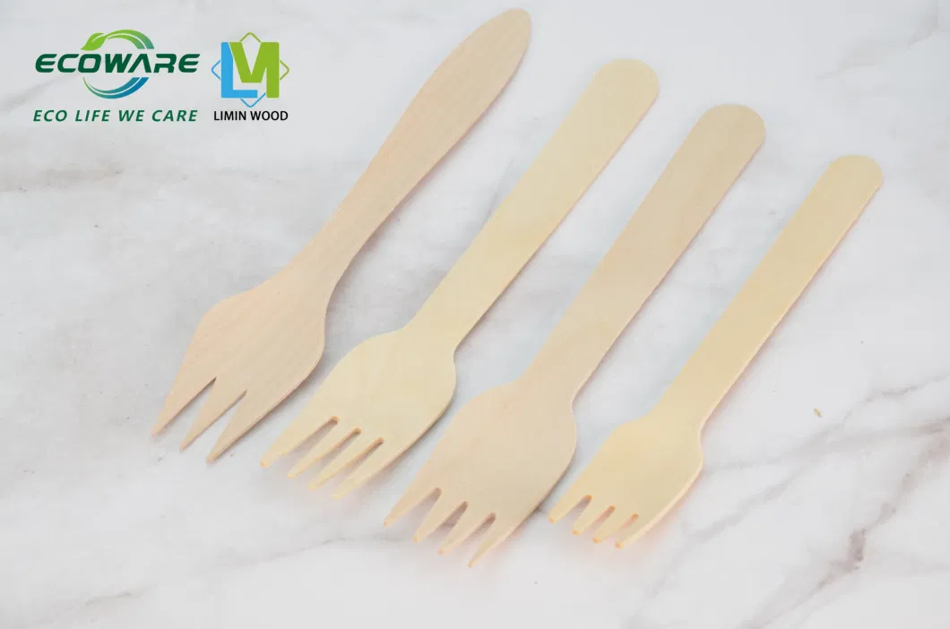 Biodegradable Disposable Wooden Cutlery Utensils Spoon Fork