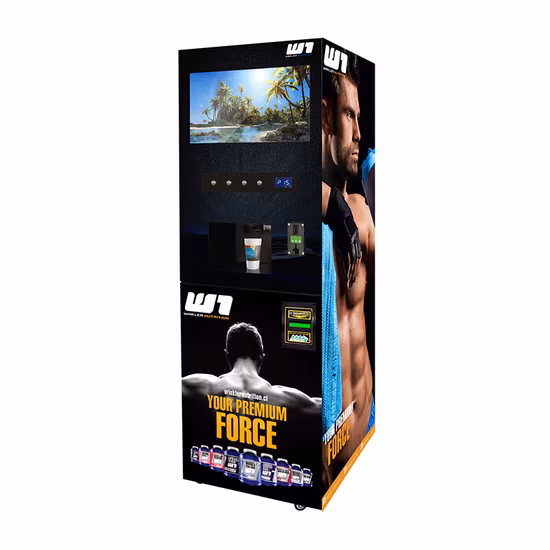 Protein Shake Vending Machine 4 Cold Drinks with Coin Cash Card Pay