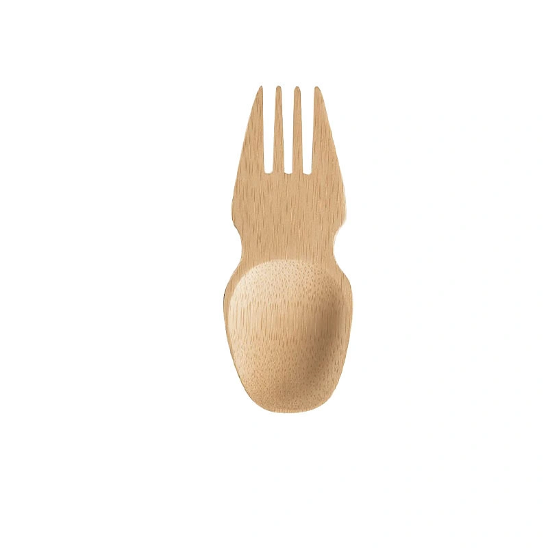 Wholesale Reusable Bamboo Mini Spork with Bamboo Veneerware Spork