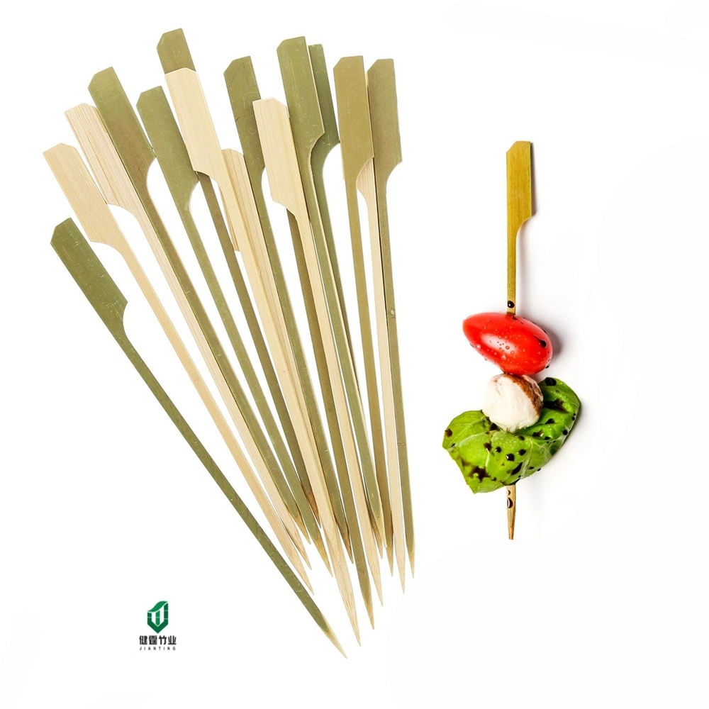 Hot-Sale BBQ Rotating Bamboo Green Teppo/Paddle Skewer