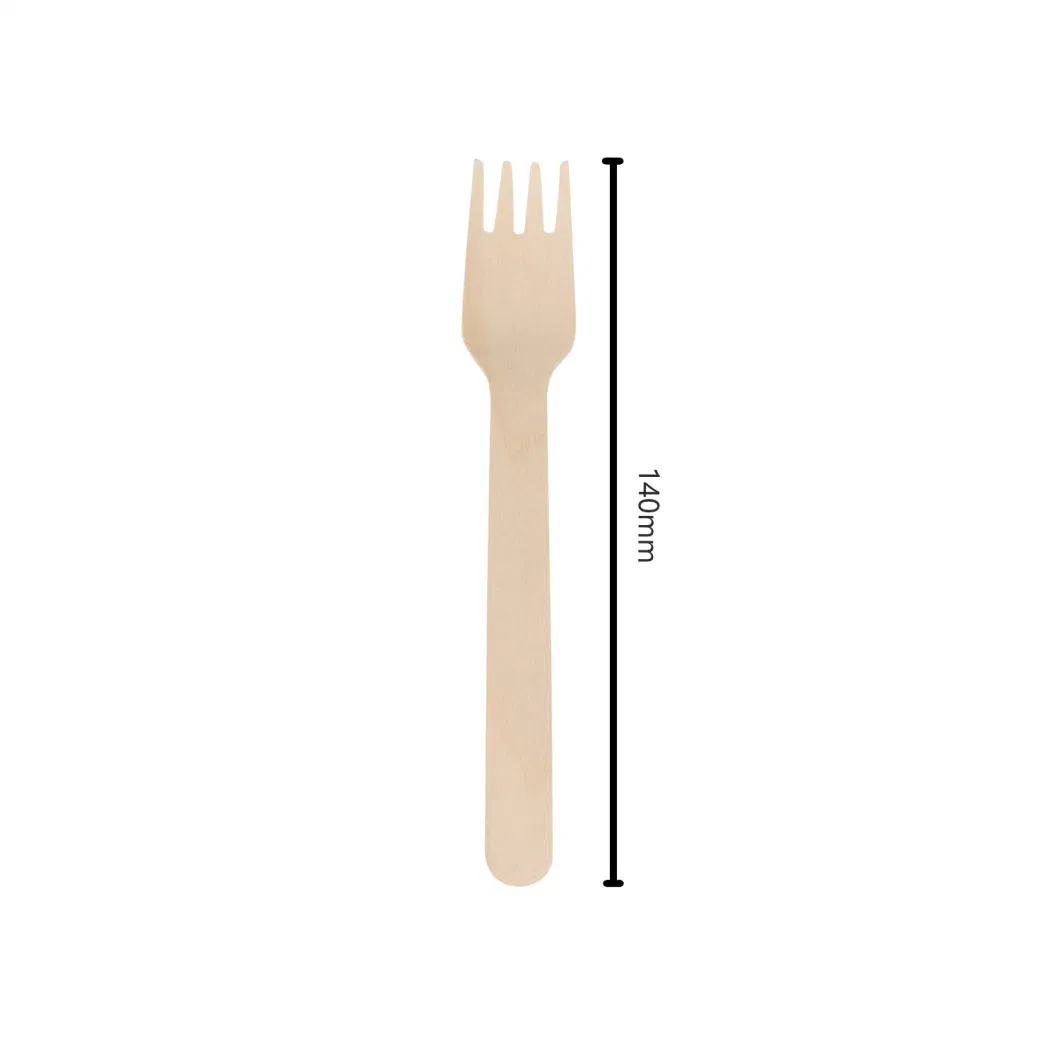 Wholesale Restaurant Wood Cutlery Set Disposable Knife Spoon Fork