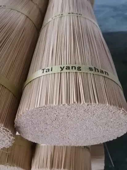 Hersteller Großhandel Einweg-1,3 mm runder Bambusstab zur Herstellung von Räucherstäbchen